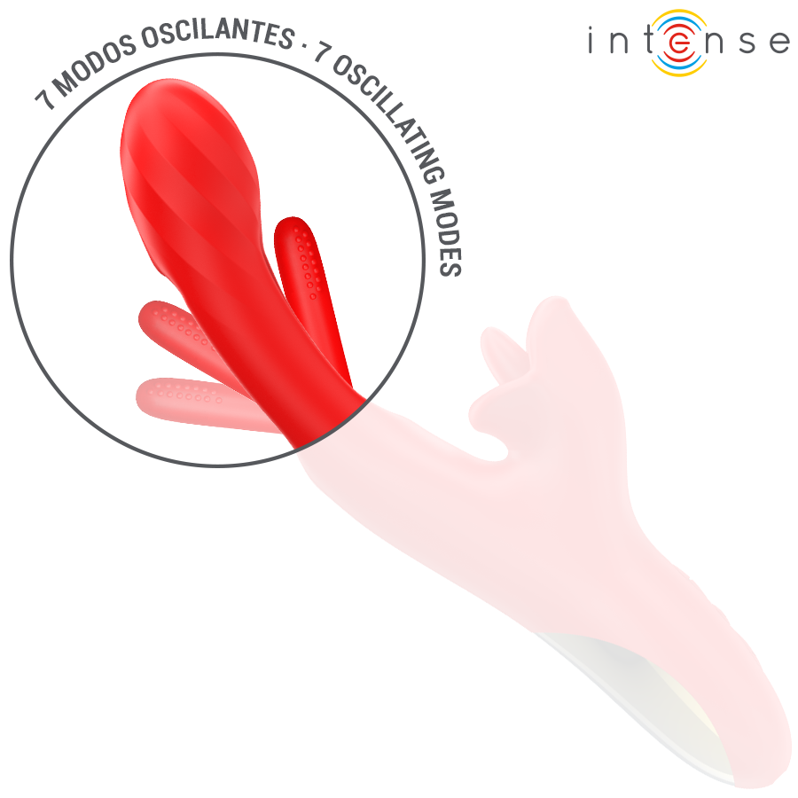 INTENSE - JESSICA MULTIFUNCTION CLITORIS STIMULATION VIBRATOR 24.8 CM RED