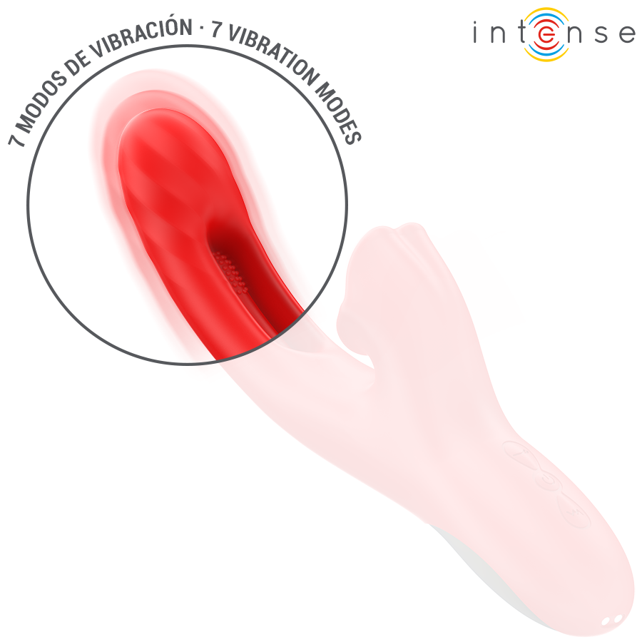 INTENSE - JESSICA MULTIFUNCTION CLITORIS STIMULATION VIBRATOR 24.8 CM RED