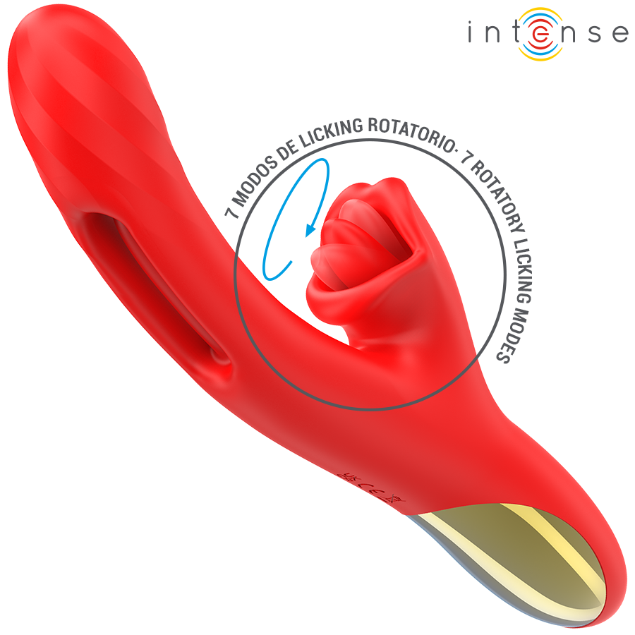INTENSE - JESSICA MULTIFUNCTION CLITORIS STIMULATION VIBRATOR 24.8 CM RED