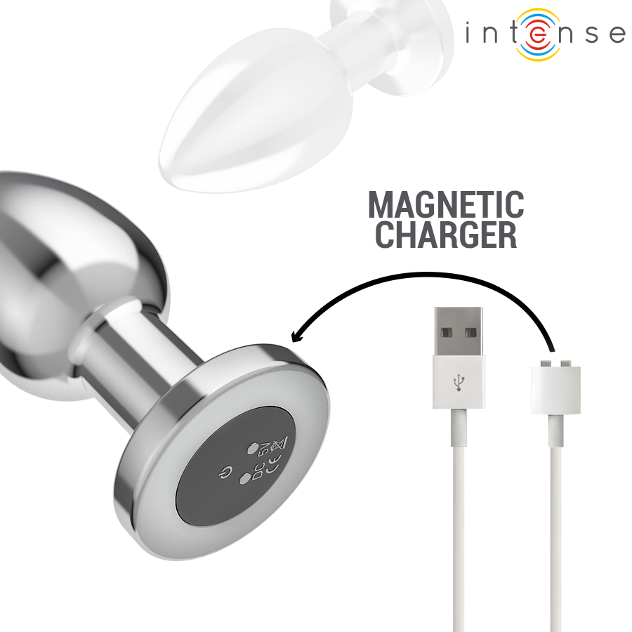 Plug Anal Vibrant Métal 10 Modes Télécommande - S/M/L - Intense