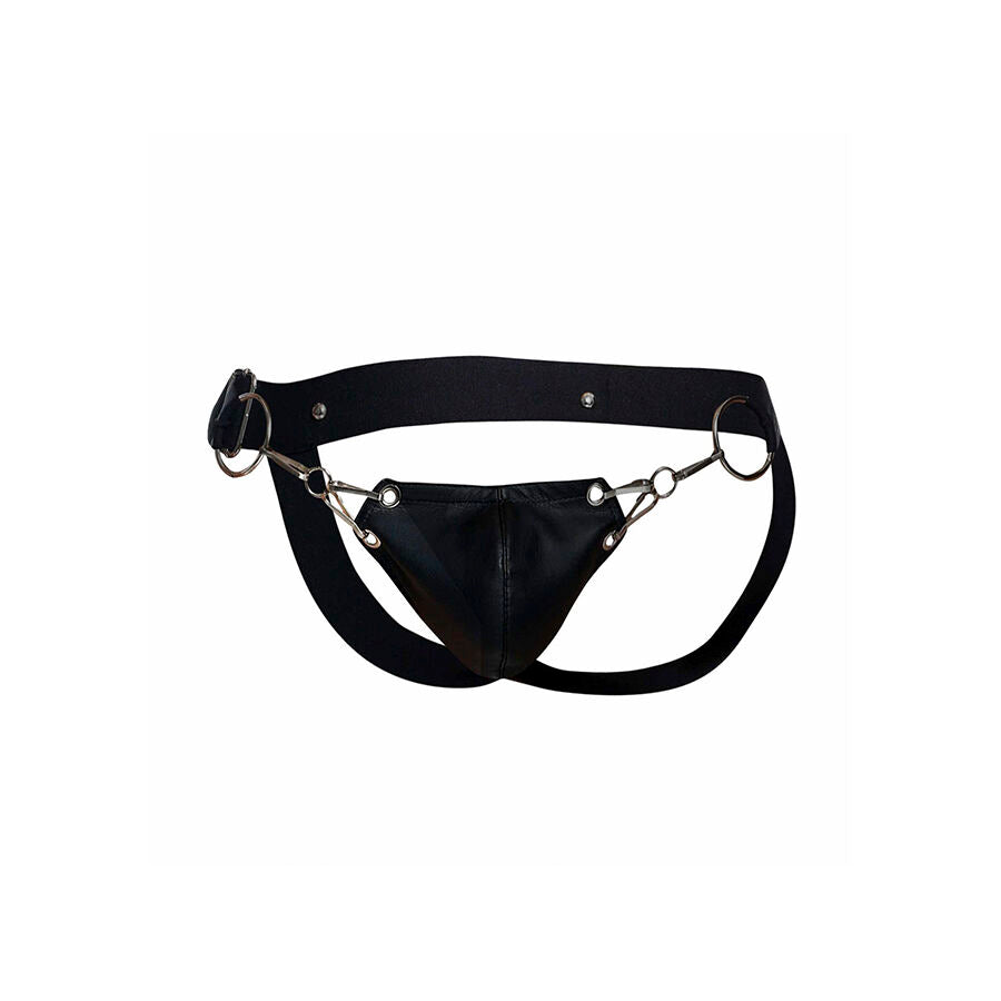 MOB - DNGEON BLACK JOCKSTRAP WITH SNAP CLOSURE, ONE SIZE