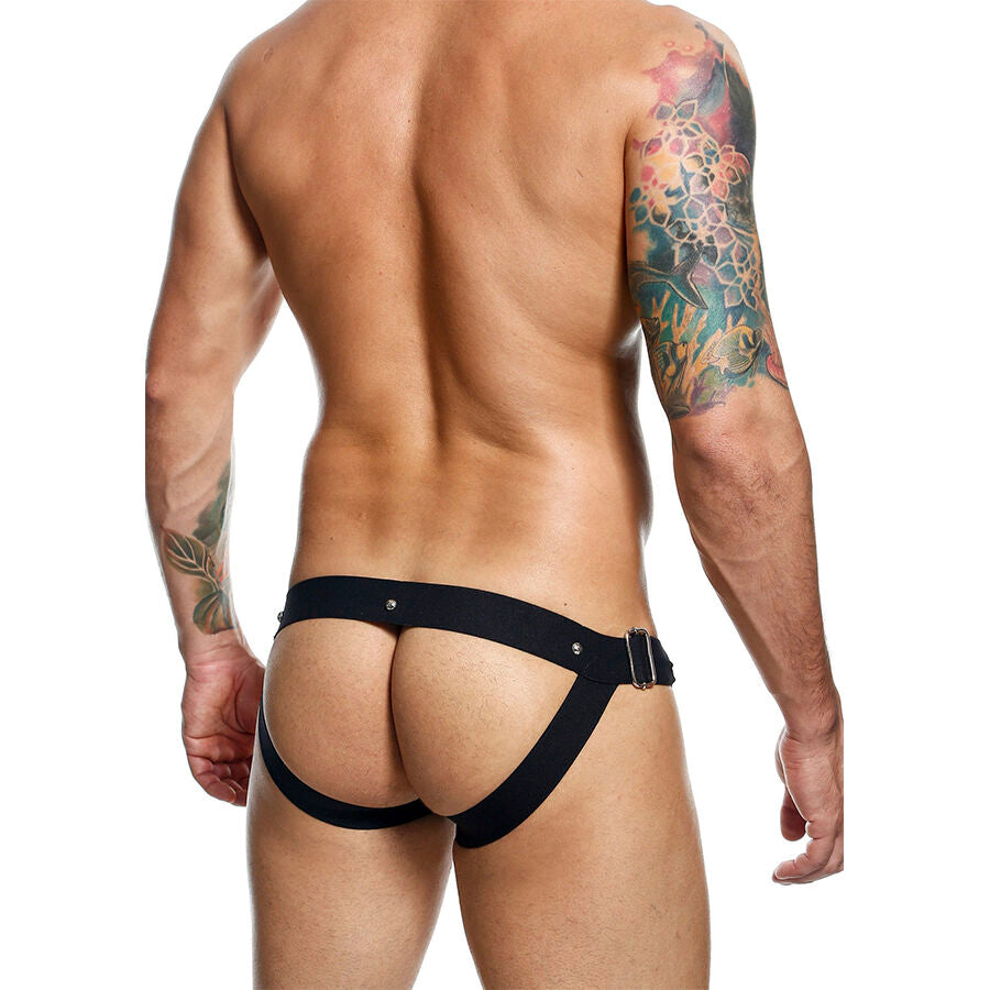 MOB - DNGEON BLACK JOCKSTRAP WITH SNAP CLOSURE, ONE SIZE