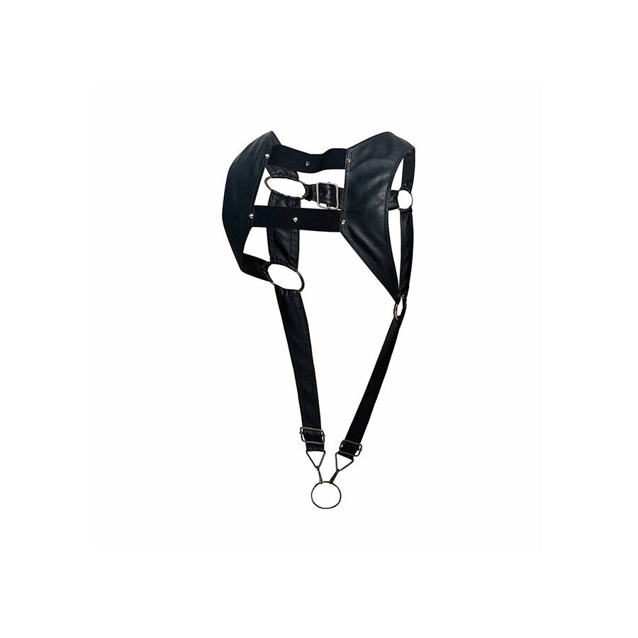 MOB - DNGEON BLACK HARNESS WITH TOP PENIS RING ONE SIZE
