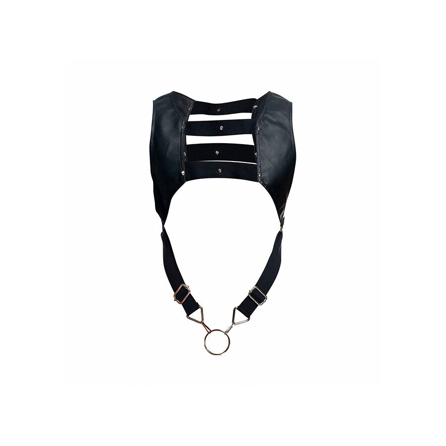 MOB - DNGEON BLACK HARNESS WITH TOP PENIS RING ONE SIZE