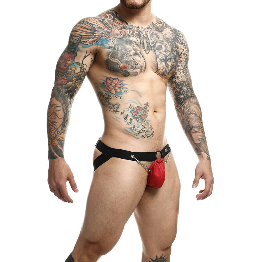 MOB - RED DNGEON JOCKSTRAP WITH CHAINS, ONE SIZE