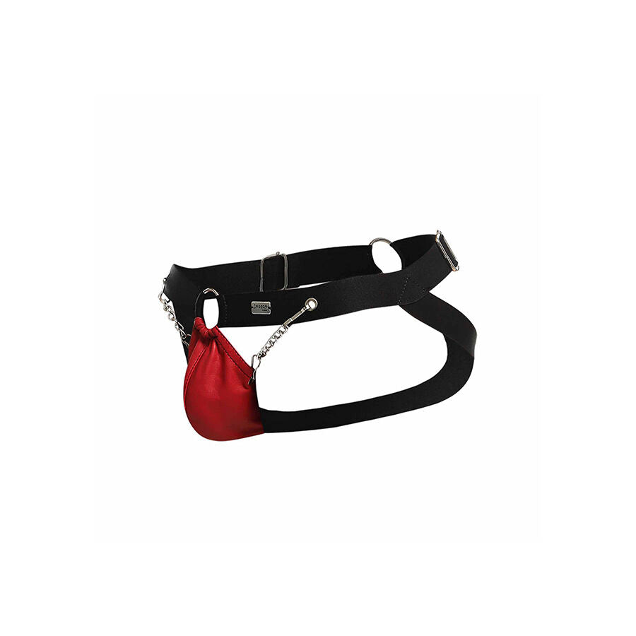 MOB - RED DNGEON JOCKSTRAP WITH CHAINS, ONE SIZE