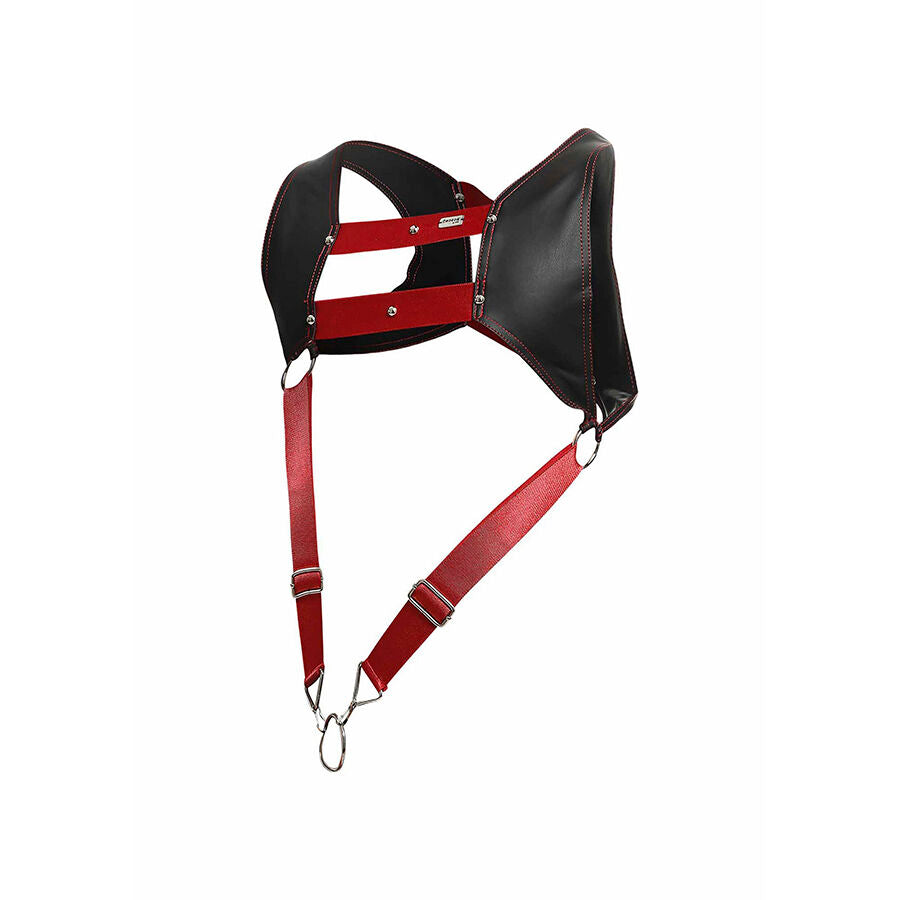 MOB HARNESS - DNGEON WITH RED PENIS RING - ONE SIZE