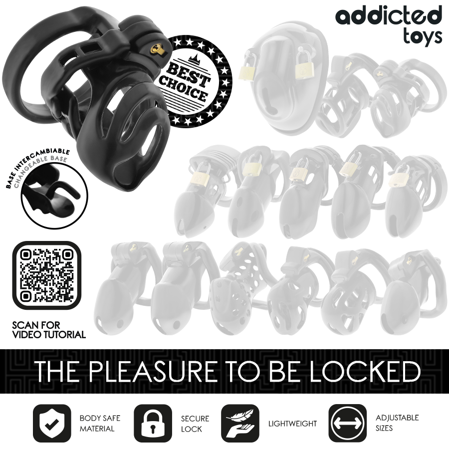 ADDICTED TOYS LOCKED - 9 CM ETERNALLY LOCKING PENIS CAGE