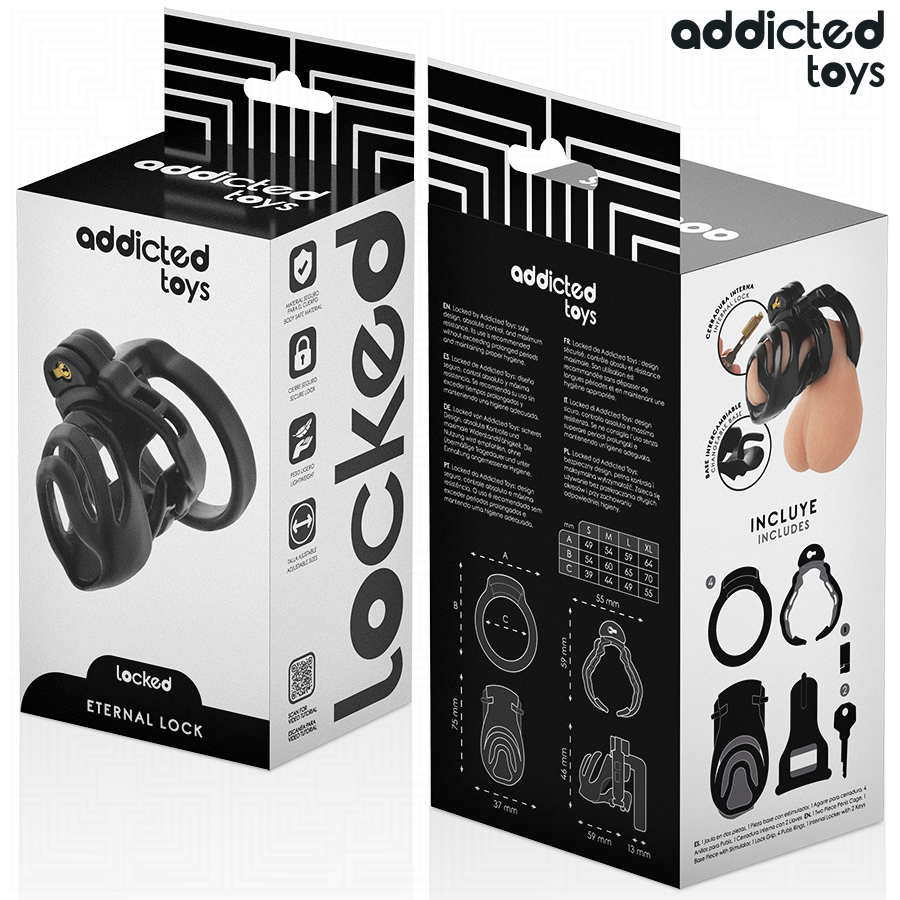 ADDICTED TOYS LOCKED - 9 CM ETERNALLY LOCKING PENIS CAGE