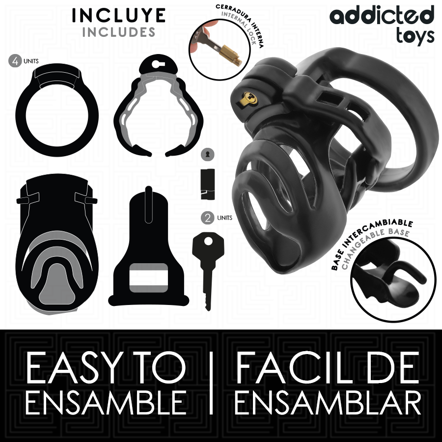 ADDICTED TOYS LOCKED - 9 CM ETERNALLY LOCKING PENIS CAGE