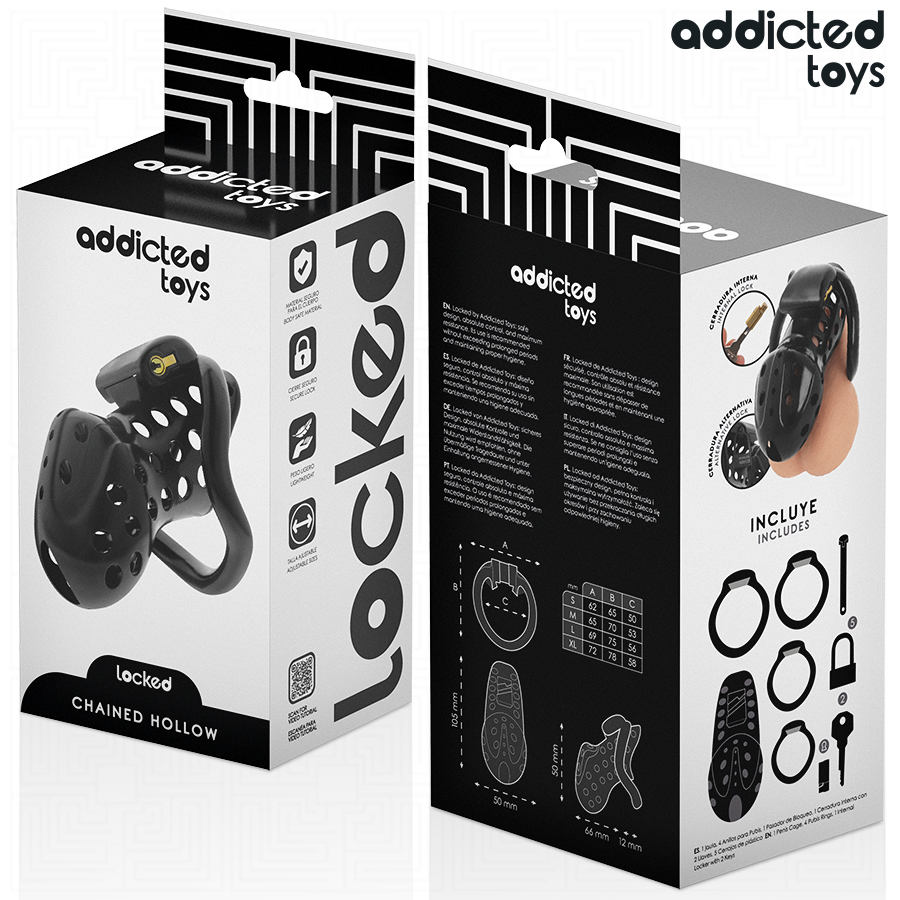 ADDICTED TOYS LOCKED - HOLLOW PENIS IN CHAINS 10.5 CM