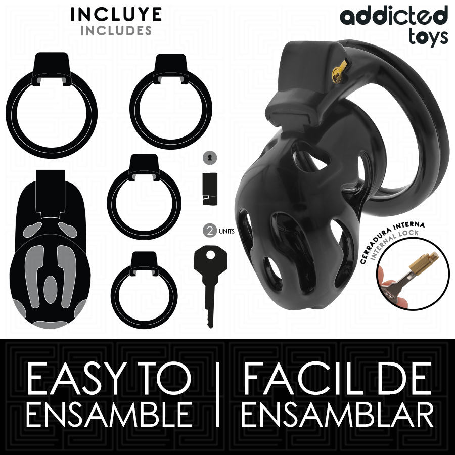 ADDICTED TOYS LOCKED - ENCRYPTED, LOCKED, AND SEALED 8 CM PENIS