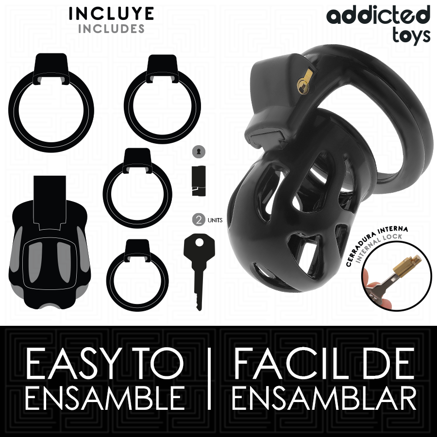 ADDICTED TOYS LOCKED - SILENT PENIS CAGE 7.5 CM