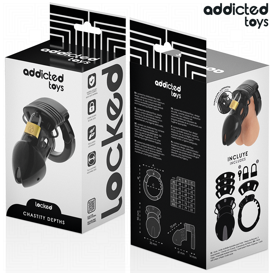 ADDICTED TOYS LOCKED - 7.5 CM DEEP CHASTITY PENIS CAGE