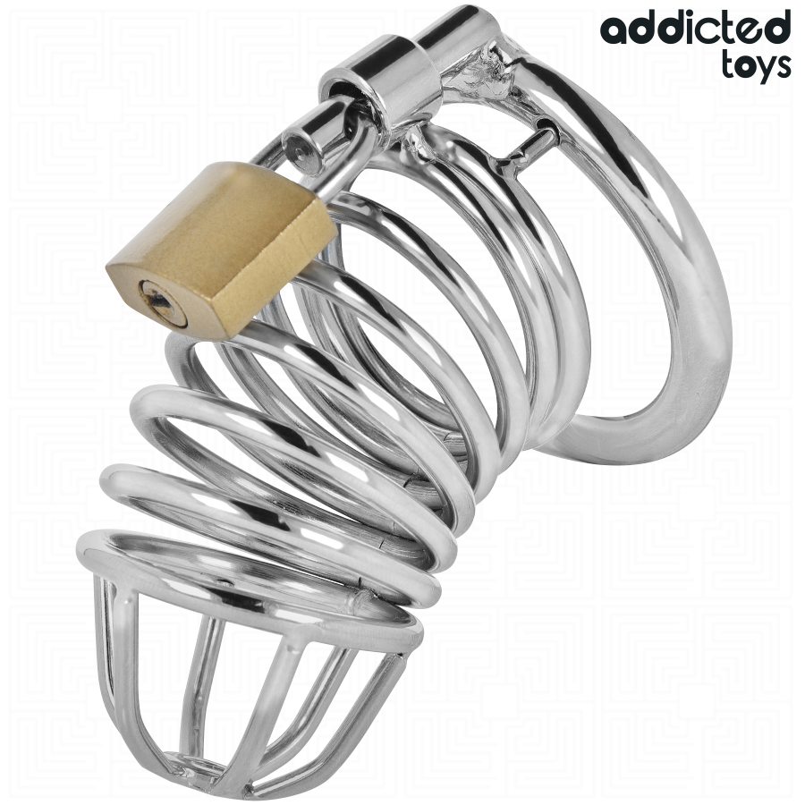Cage à Pénis Métal Iron Cell Cadenas 3 Tailles S M L - Addicted Toys