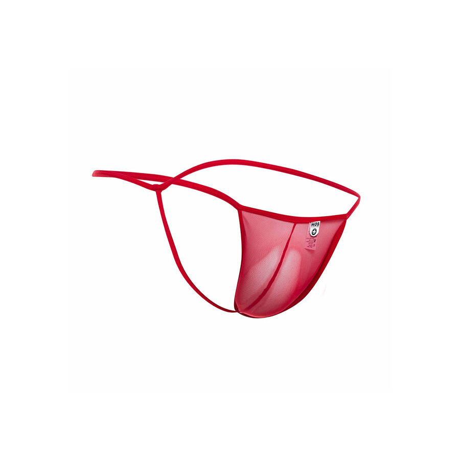 MOB - RED TRANSPARENT T-SHIRT THONG SIZE L/XL