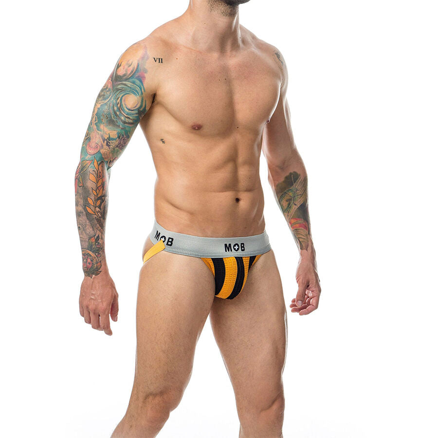 MOB - CLASSIC ORANGE STRIPED JOCK SIZE L