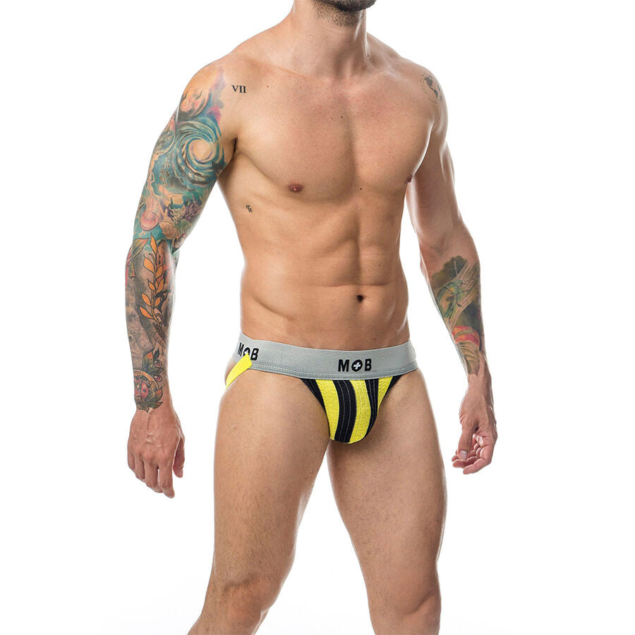 MOB - CLASSIC YELLOW STRIPED JOCK SIZE L