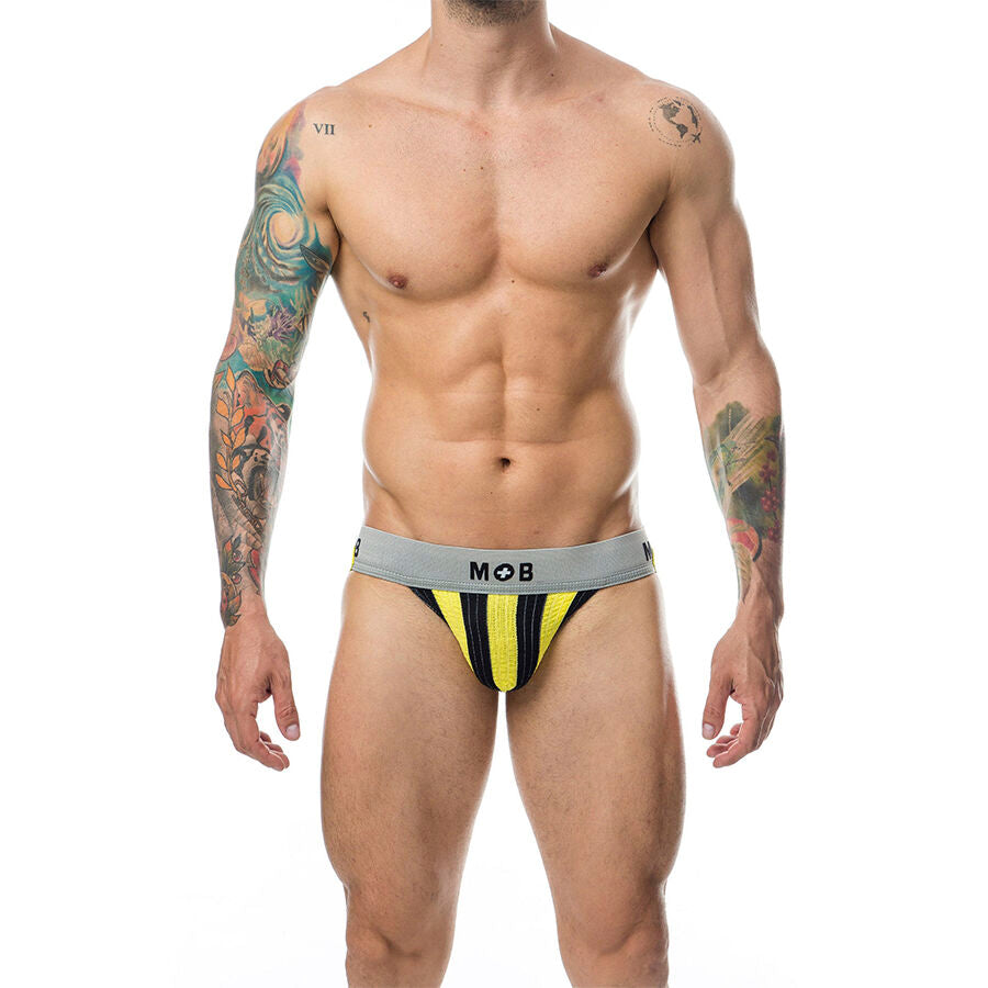 MOB - CLASSIC YELLOW STRIPED JOCK SIZE L