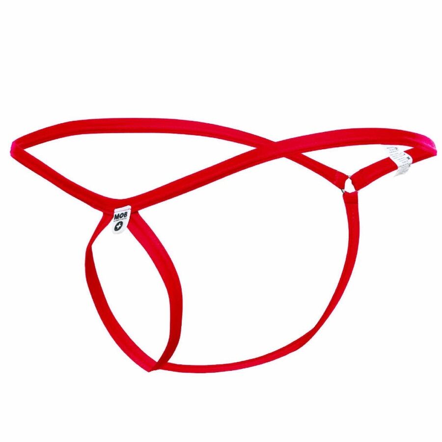 MOB - RED TEAR-SHAPED THONG SIZE L/XL