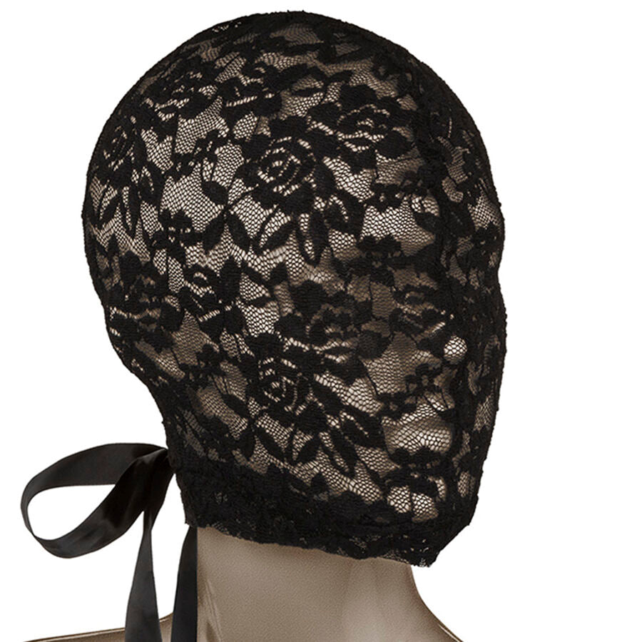 CALEXOTICS - SCANDAL BLACK LACE HOOD WITH KNOT