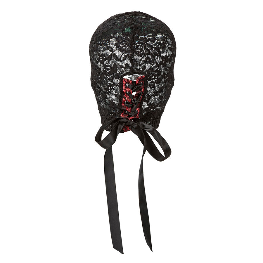 CALEXOTICS - SCANDAL BLACK LACE HOOD WITH KNOT