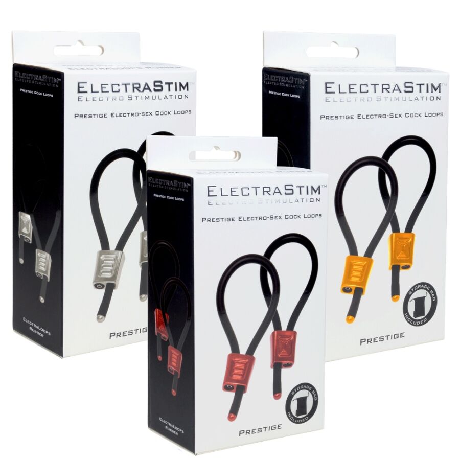 ELECTRASTIM - PRESTIGE ELECTRA LOOPS ADJUSTABLE RED PENIS RINGS