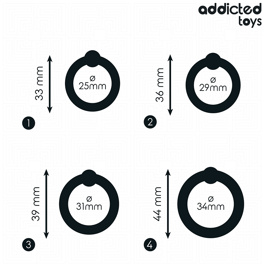 ADDICTED TOYS - SET OF SILICONE PRESS-ON RINGS