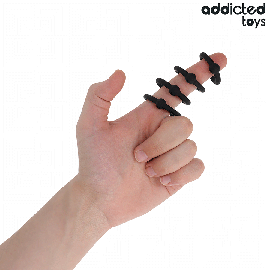 ADDICTED TOYS - SET OF SILICONE PRESS-ON RINGS