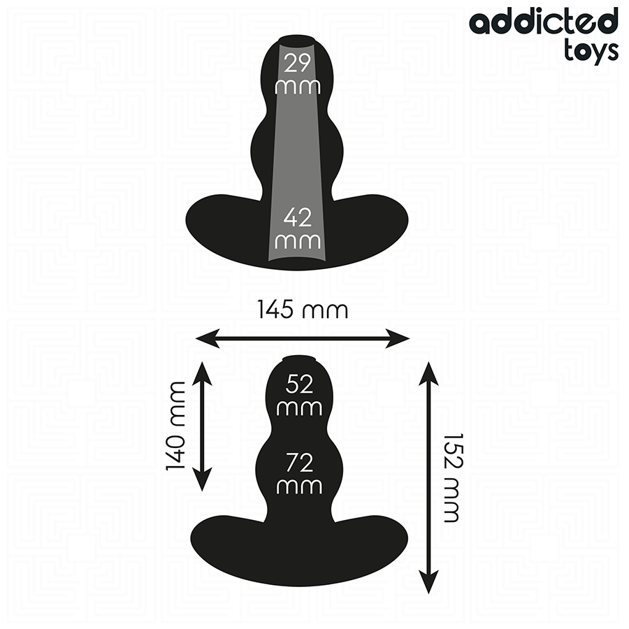 ADDICTED TOYS - HOLLOW ANAL PLUG SIZE XXL 15.2 CM
