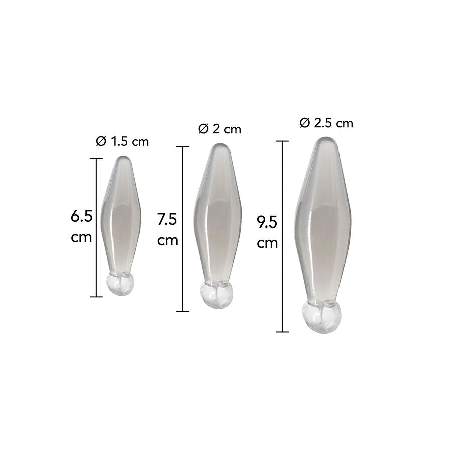 TOYJOY - 3-PIECE TRANSPARENT ANAL FINGER RIMMER SET