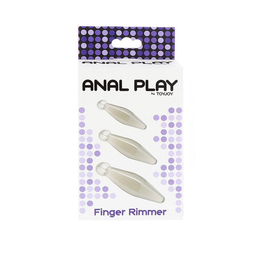 TOYJOY - 3-PIECE TRANSPARENT ANAL FINGER RIMMER SET
