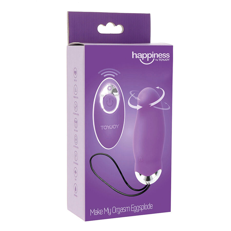 TOYJOY - HAPPINESS MY ORGASM EGGSPLODE VIBRATOR PURPLE REMOTE CONTROL