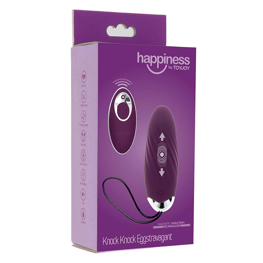 TOYJOY - HAPPINESS KNOCK KNOCK EGGSTAVAGANT VIBRATOR REMOTE CONTROL PURPLE