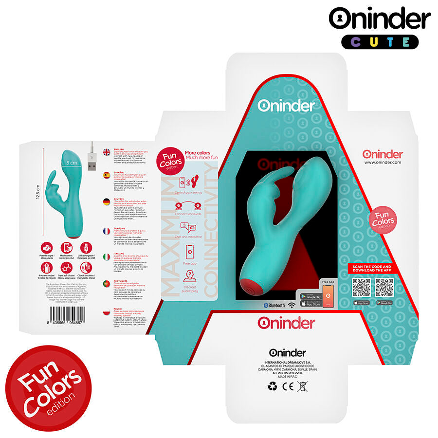 ONINDER CUTE - LOVE BUNNY G-SPOT CLITORAL VIBRATOR - FREE GLOBAL APP