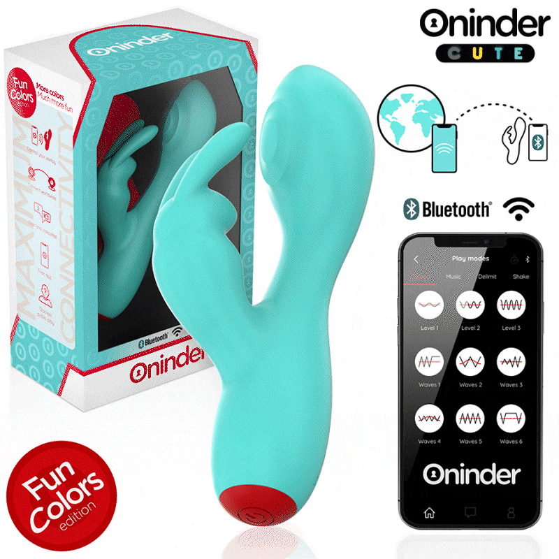 ONINDER CUTE - LOVE BUNNY G-SPOT CLITORAL VIBRATOR - FREE GLOBAL APP
