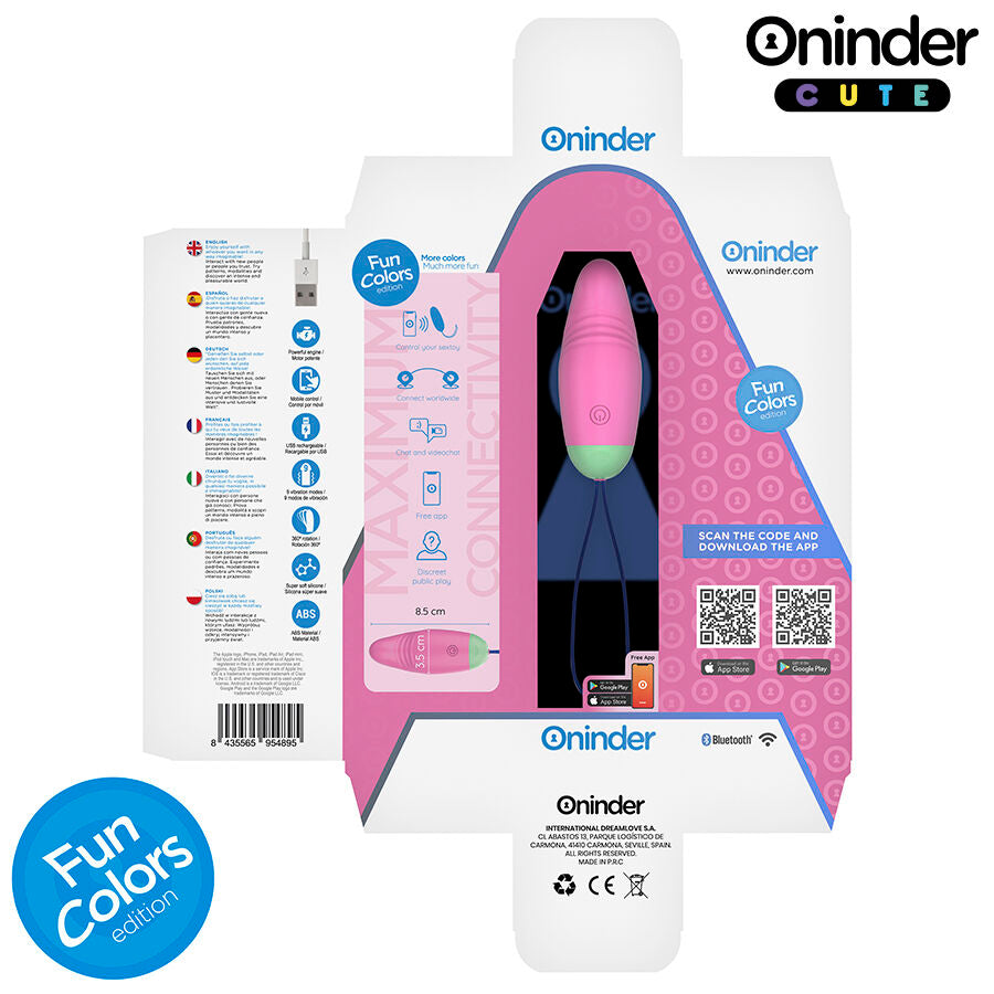 ONINDER CUTE - 360° VIBRATING AND ROTATING SILICONE EGG - FREE WORLDWIDE APPLICATION