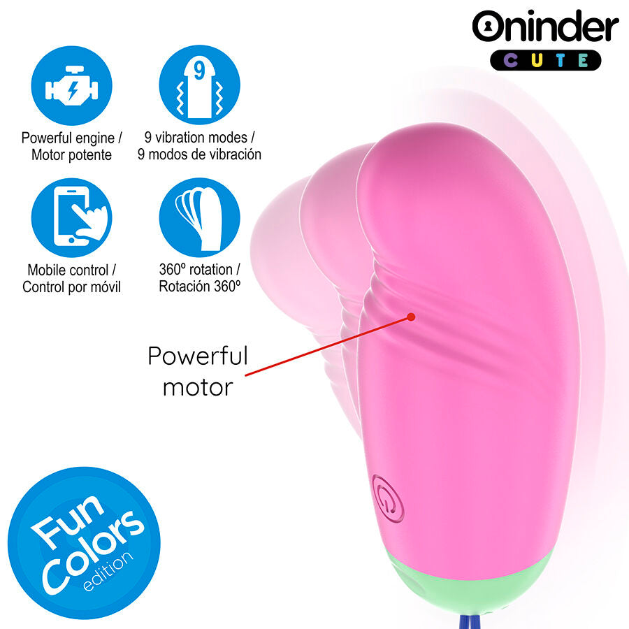 ONINDER CUTE - 360° VIBRATING AND ROTATING SILICONE EGG - FREE WORLDWIDE APPLICATION