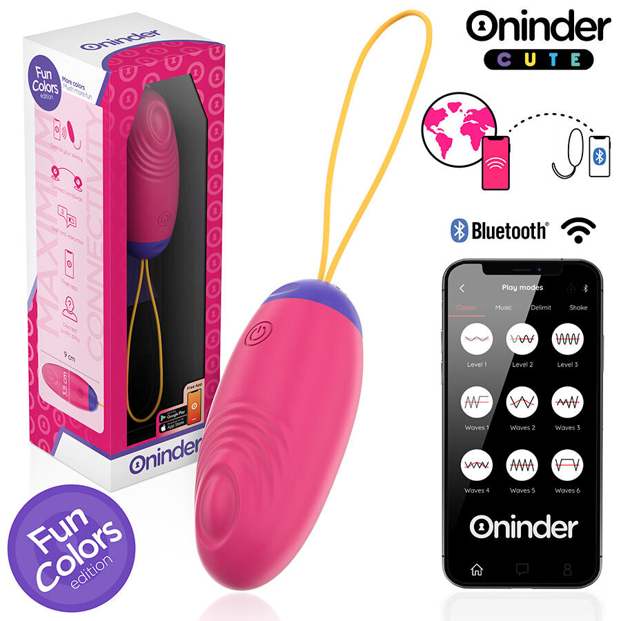 ONINDER CUTE - VIBRATING AND LOVING WAVE SILICONE EGG - FREE WORLDWIDE APP