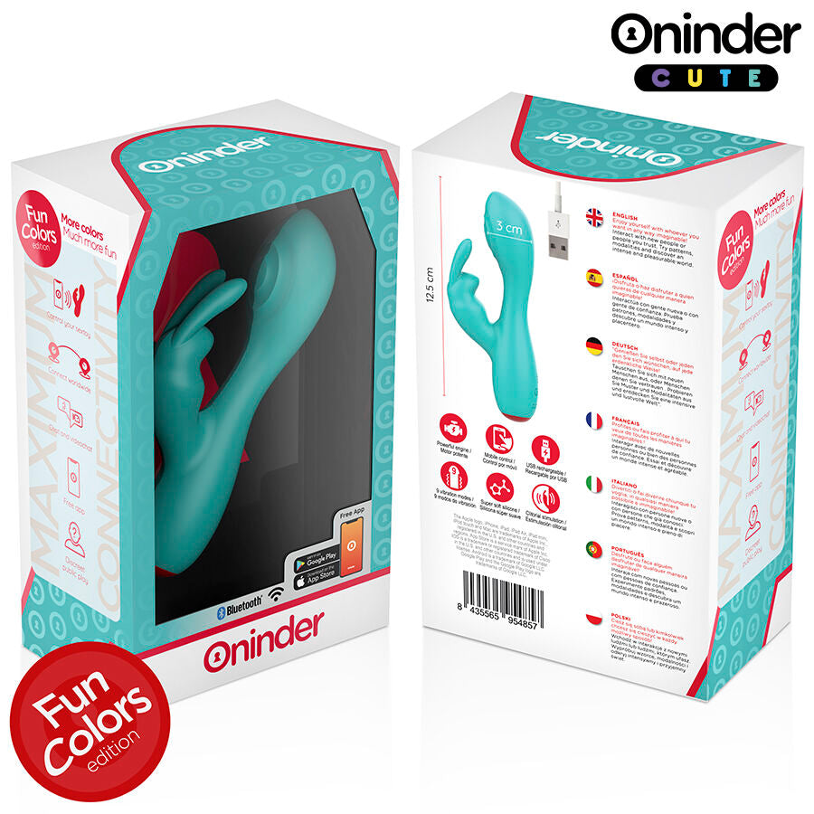 ONINDER CUTE - LOVE BUNNY G-SPOT CLITORAL VIBRATOR - FREE GLOBAL APP