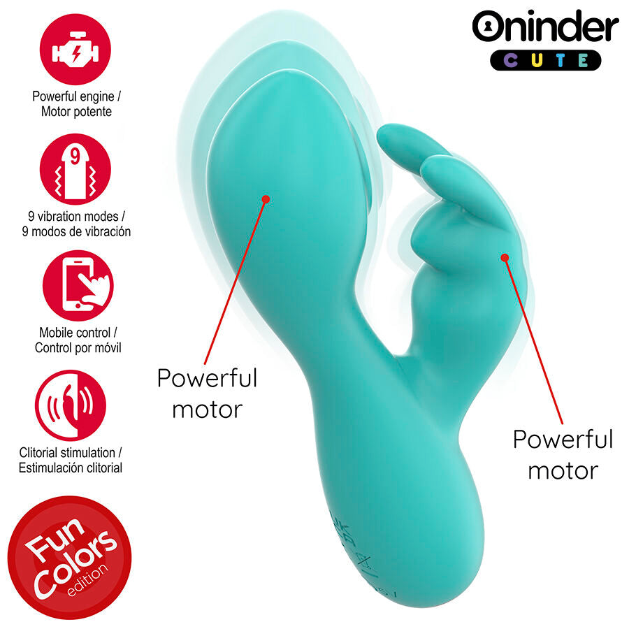 ONINDER CUTE - LOVE BUNNY G-SPOT CLITORAL VIBRATOR - FREE GLOBAL APP