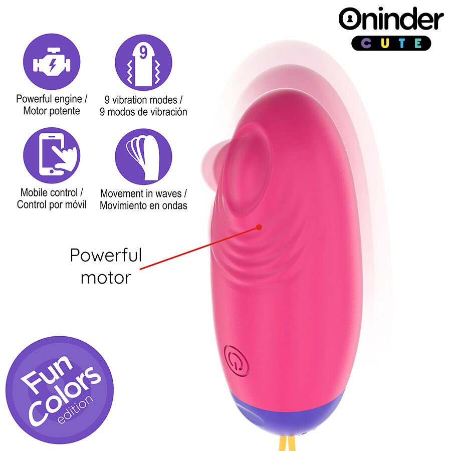 ONINDER CUTE - VIBRATING AND LOVING WAVE SILICONE EGG - FREE WORLDWIDE APP