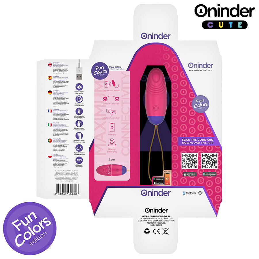 ONINDER CUTE - VIBRATING AND LOVING WAVE SILICONE EGG - FREE WORLDWIDE APP