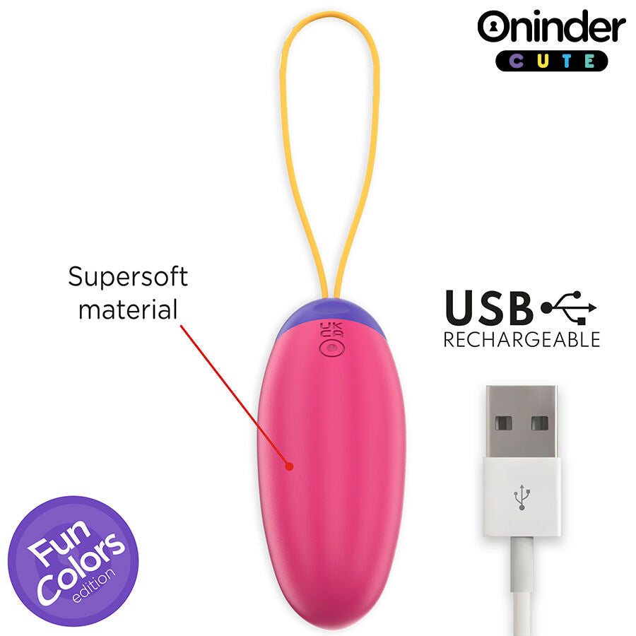 ONINDER CUTE - VIBRATING AND LOVING WAVE SILICONE EGG - FREE WORLDWIDE APP