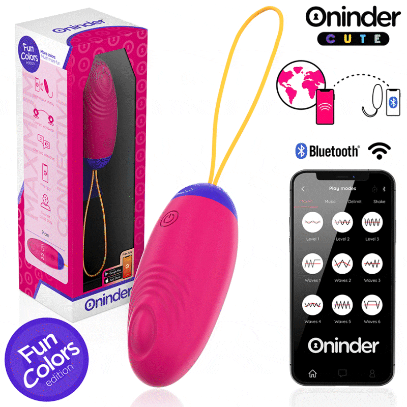 ONINDER CUTE - VIBRATING AND LOVING WAVE SILICONE EGG - FREE WORLDWIDE APP