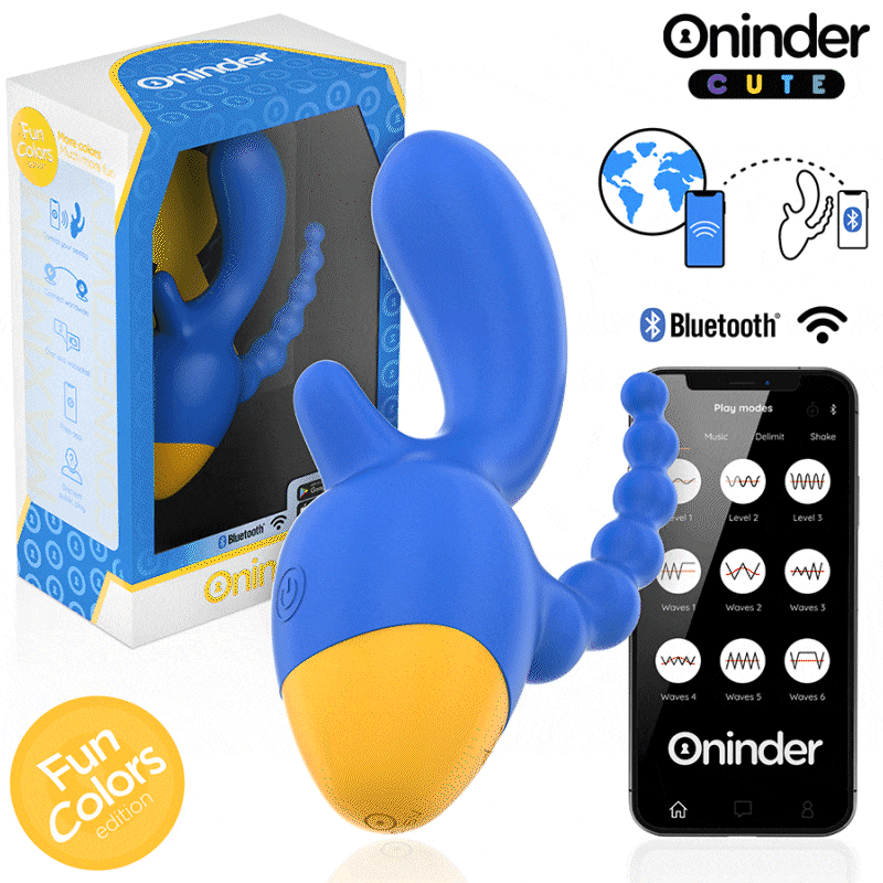 ONINDER CUTE - LOVE 3 SOME TRIPLE VIBRATOR - FREE APP WORLDWIDE