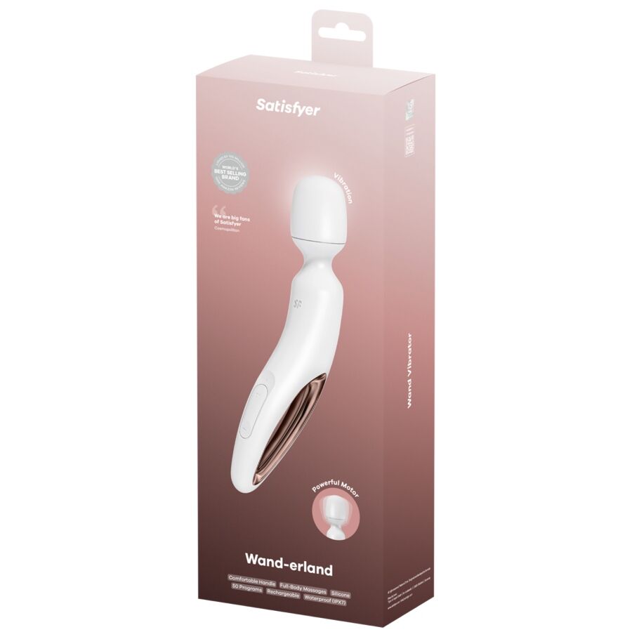 SATISFYER - WAND ERLAND WHITE VIBRATING MASSAGER