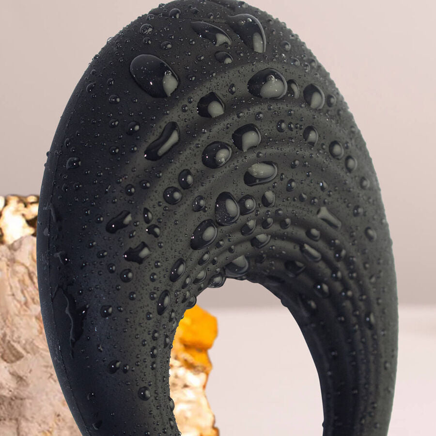 ROCKS-OFF - VIBRATING PENIS RING SPIRE BLACK