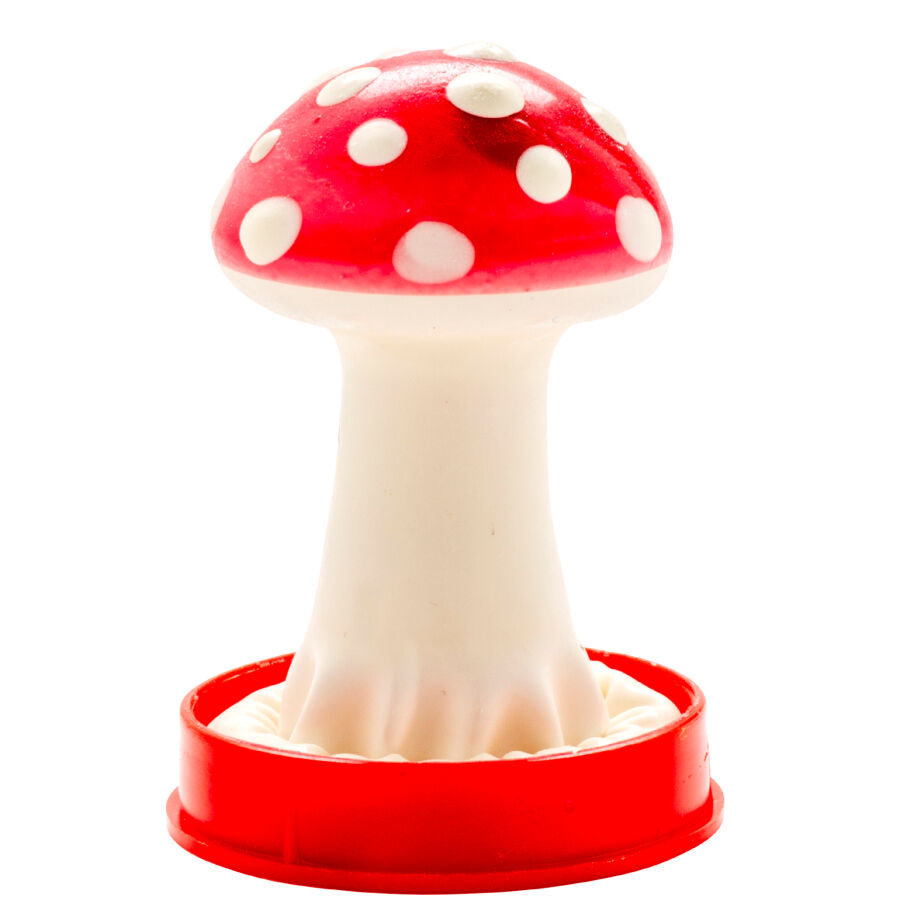 CONDOMERIE - HAND-PAINTED FANCY CONDOMS MUSHROOM DESIGN 1