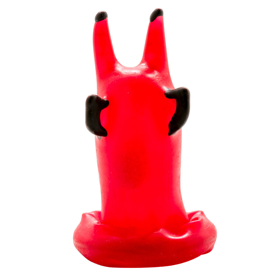 CONDOMERIE - HAND-PAINTED FANCY CONDOMS RED DEVIL